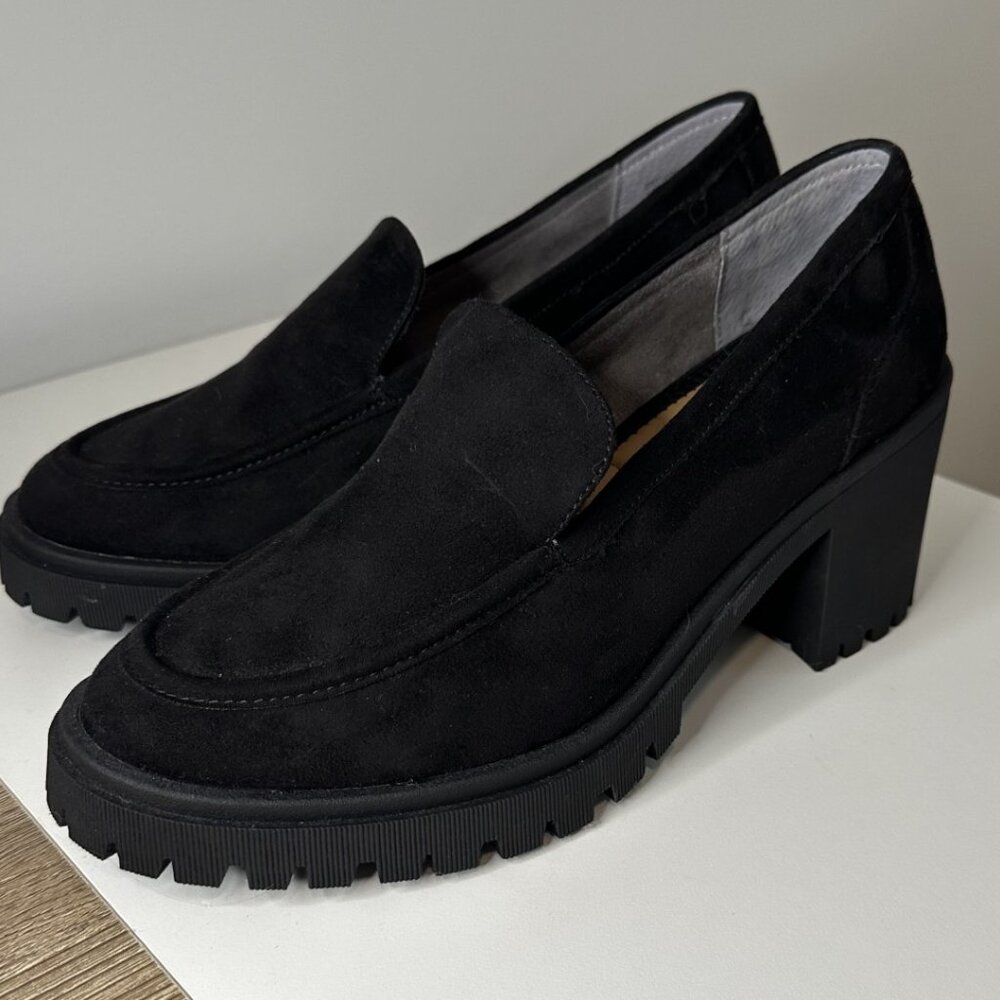 block heel penny loafer